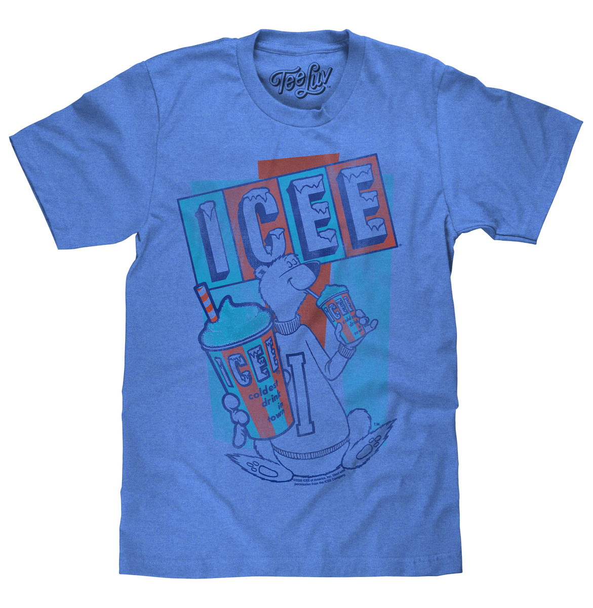 ICEE Polar Bear Logo T-Shirt - Blue – Tee Luv