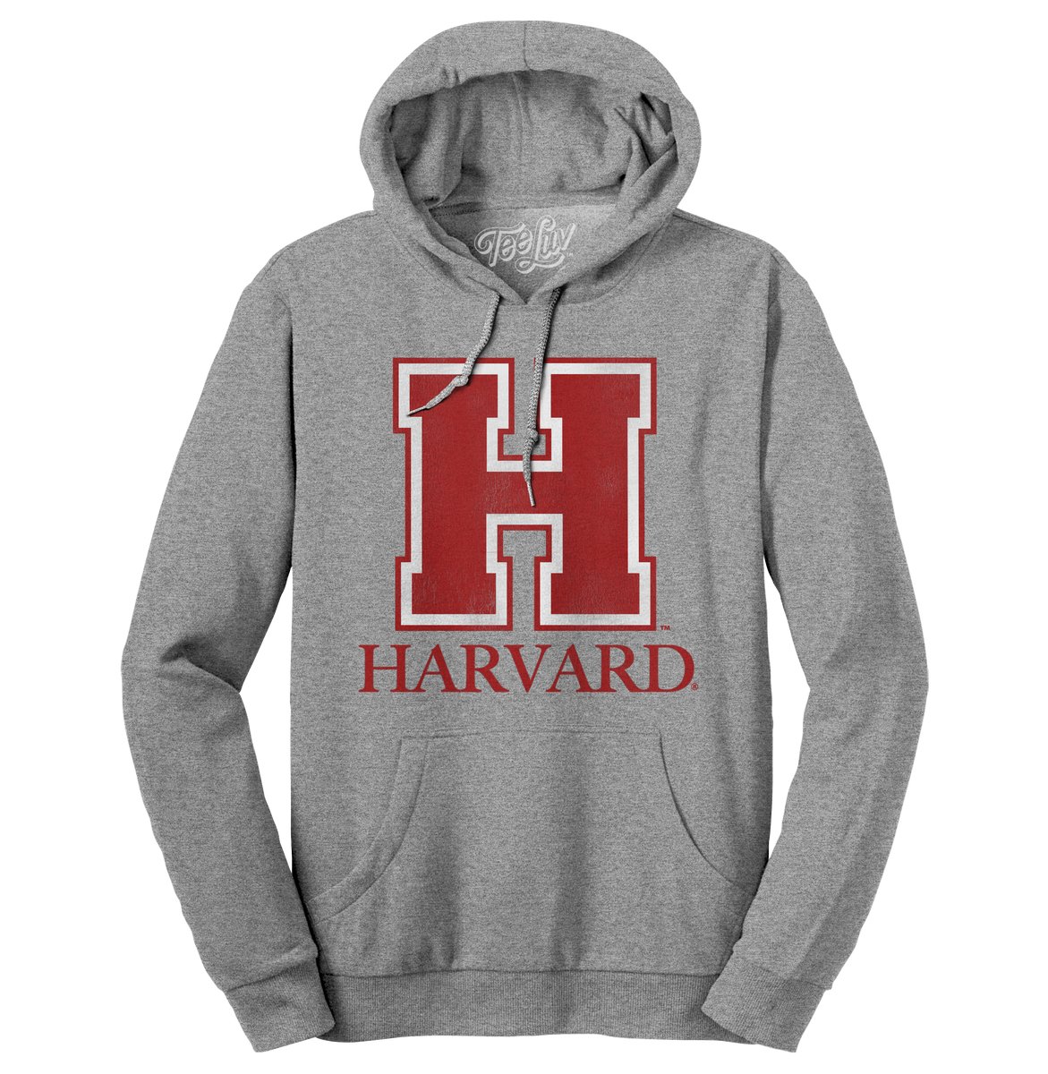 Harvard University H Logo Hooded Sweatshirt Oxford Gray – Tee Luv