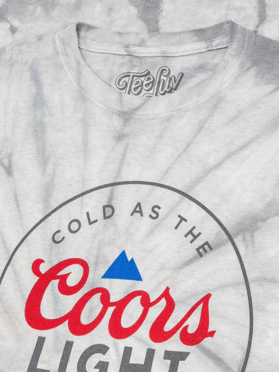 Coors Light Cold as the Rockies Tie Dye T-Shirt - Silver Spider Tie Dye
