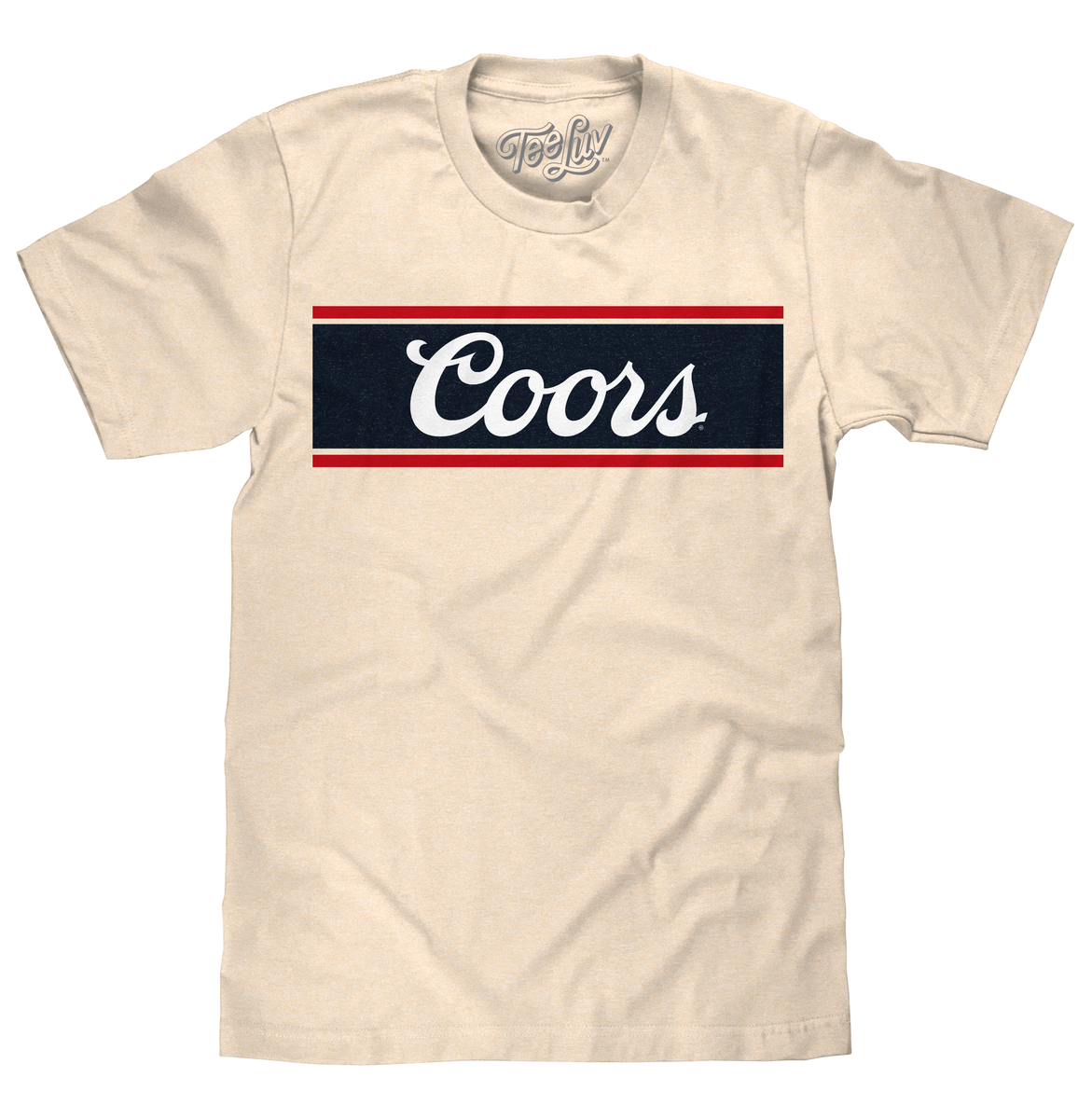 Coors Beer Logo TShirt Cream Tee Luv