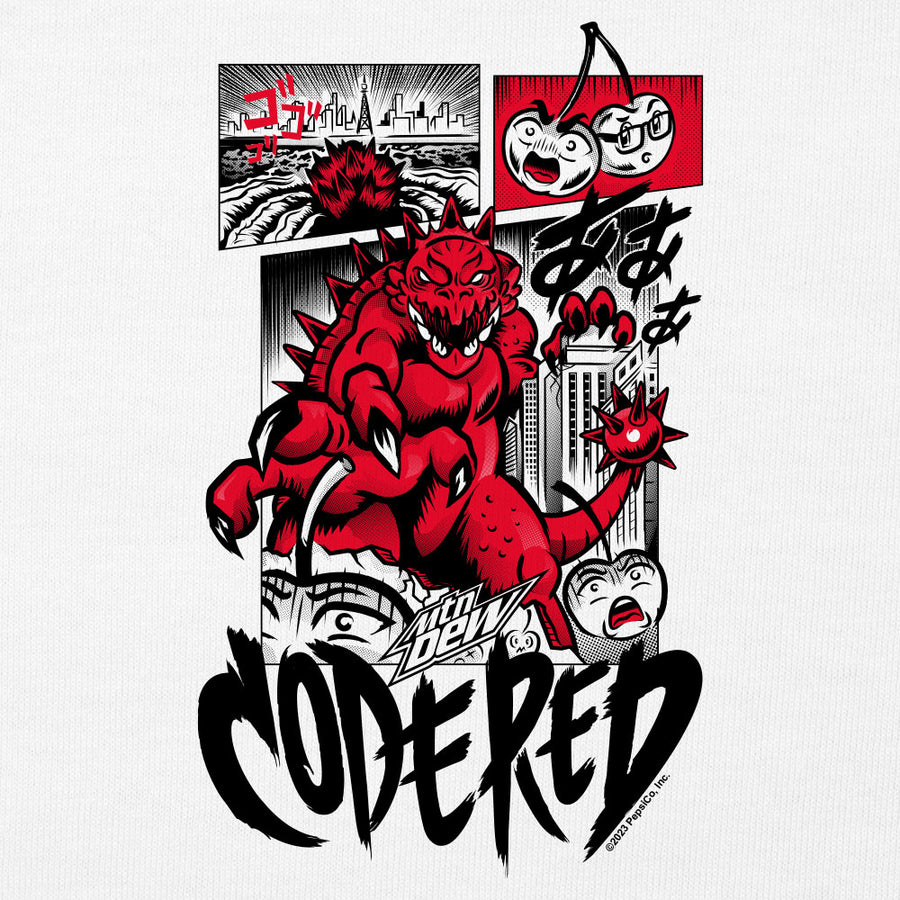 Mtn Dew Code Red Comic Book T-Shirt - White