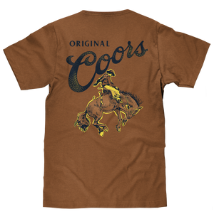 Coors Original Rodeo Cowboy Front/Back T-Shirt - Brown Sugar