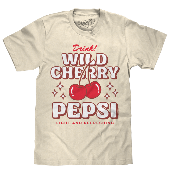 Wild Cherry Pepsi 70s Soda Logo T-Shirt - Cream