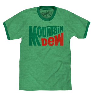 Vintage Mt Dew Ringer T-Shirt - Green