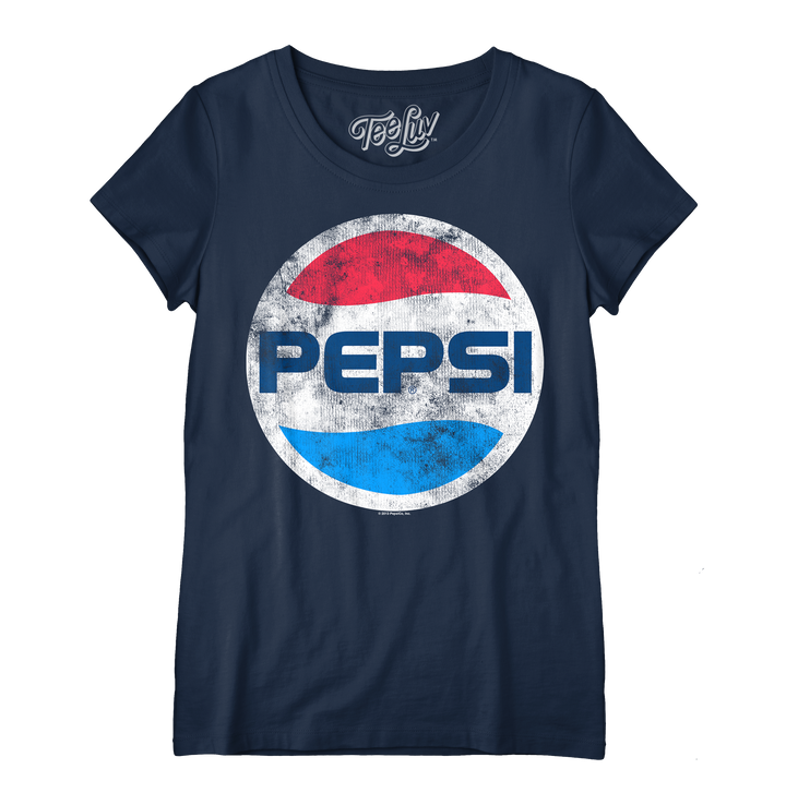 Women's Pepsi Logo Scoopneck T-Shirt - Navy