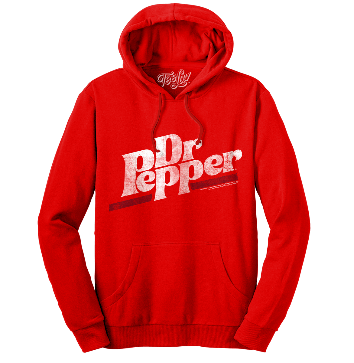 Dr Pepper Distressed Logo Pullover Hooded Sweatshirt - Red – Tee 