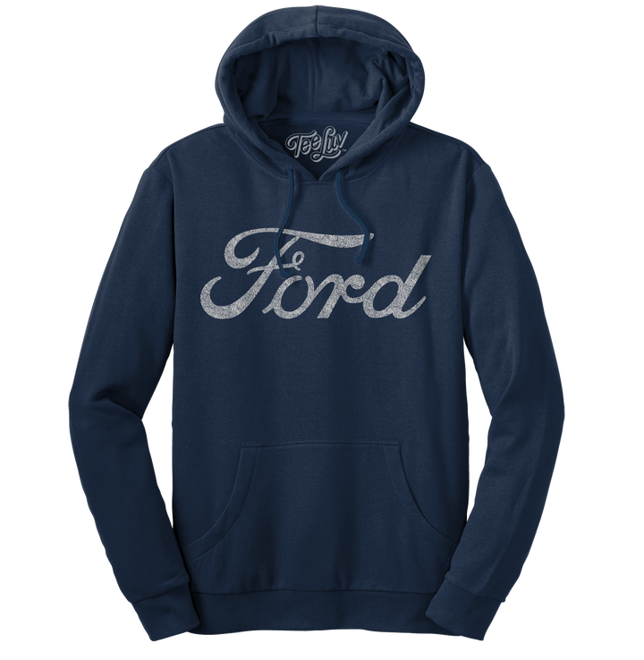 Ford Signature Pullover Hooded Sweatshirt - Navy