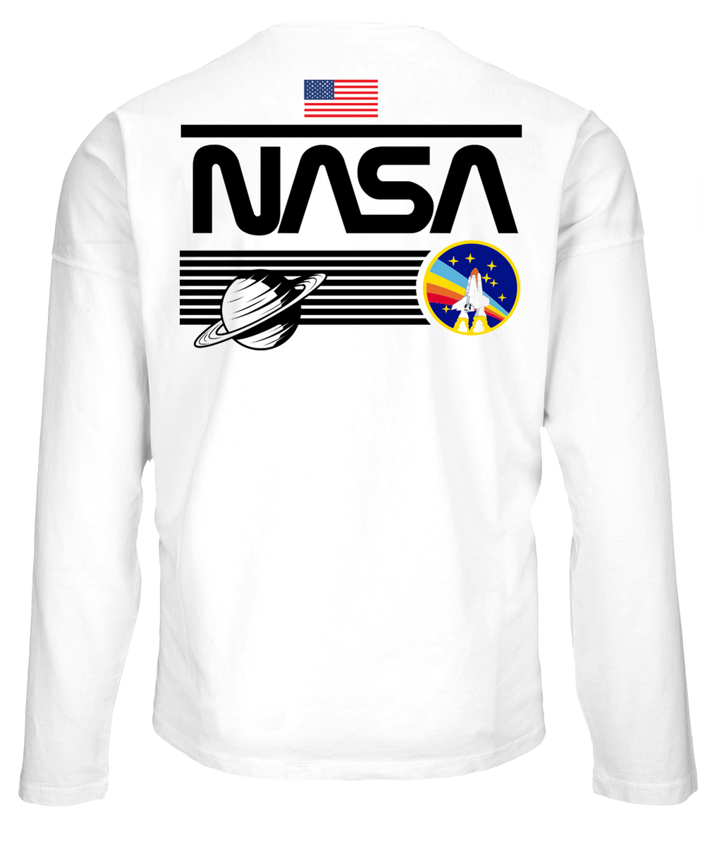 NASA Shuttle Long Sleeve T-Shirt White - Main Image