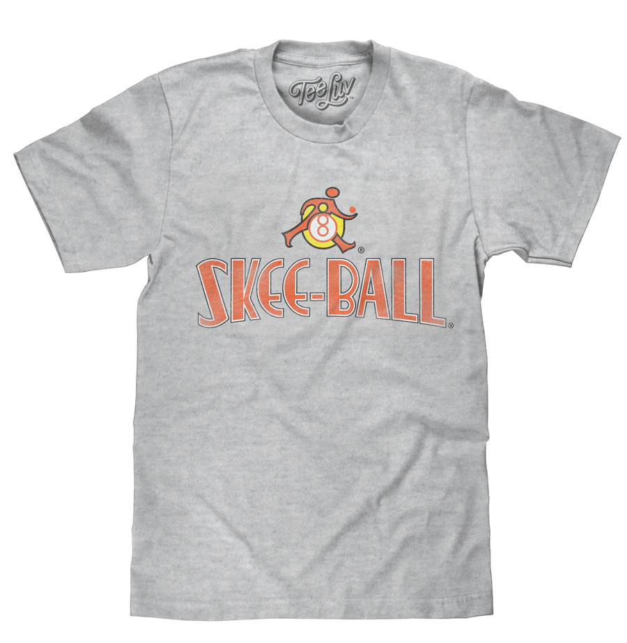 Retro Skee Ball Arcade Game T-Shirt - Athletic Gray Heather