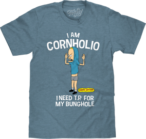 Beavis and Butthead I am Cornolhio Cartoon T-Shirt - Indigo Black Heather