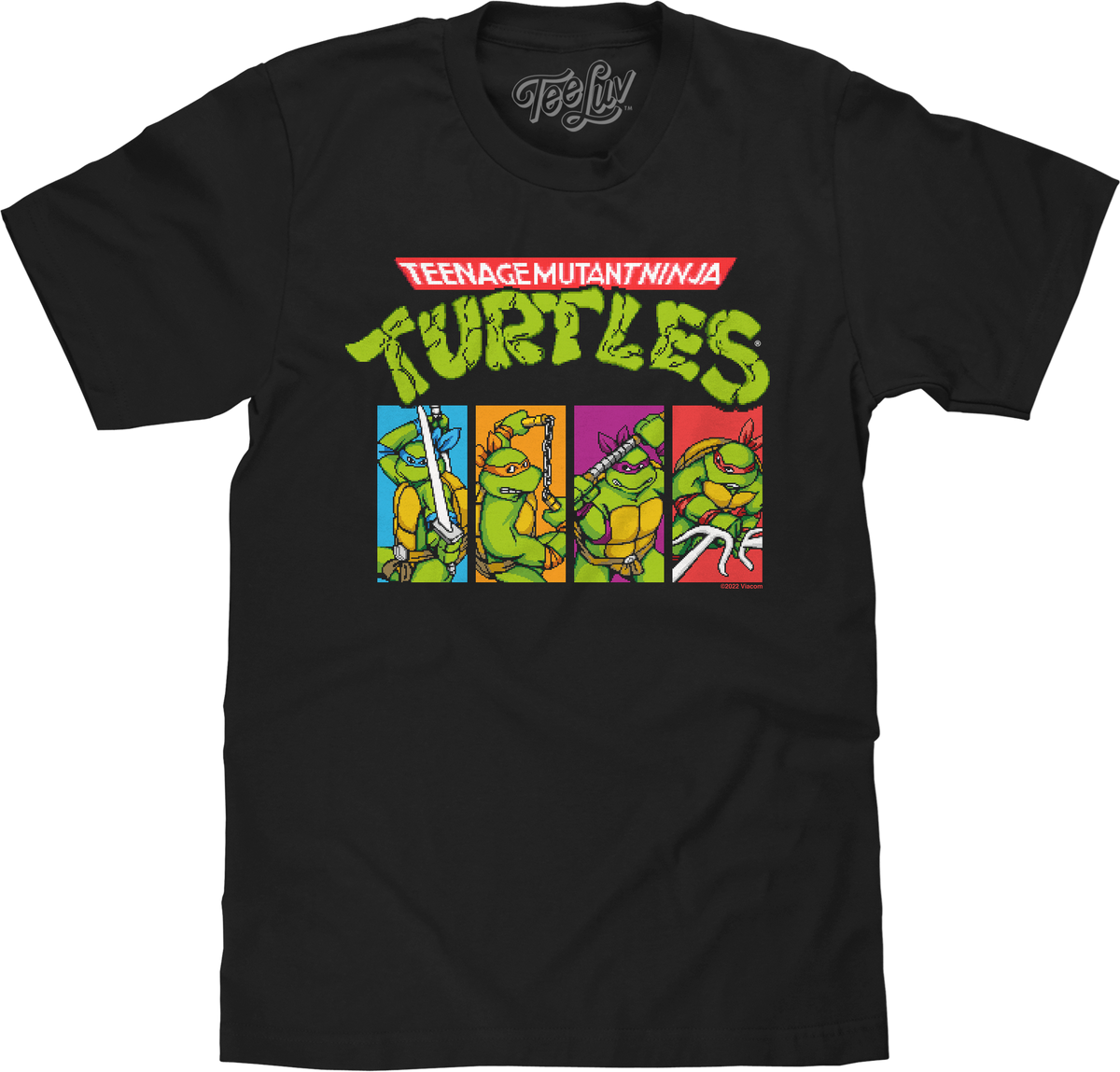 Teenage Mutant Ninja Turtles Wrap Around Graphic Tee - Black