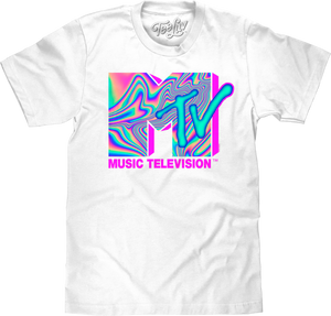 MTV 80s Neon Logo T-Shirt - White