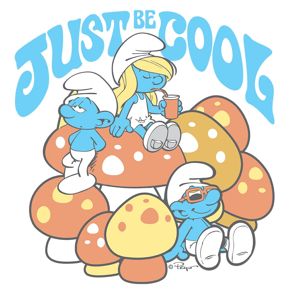 Smurfs Just Be Cool T-Shirt - White – Tee Luv