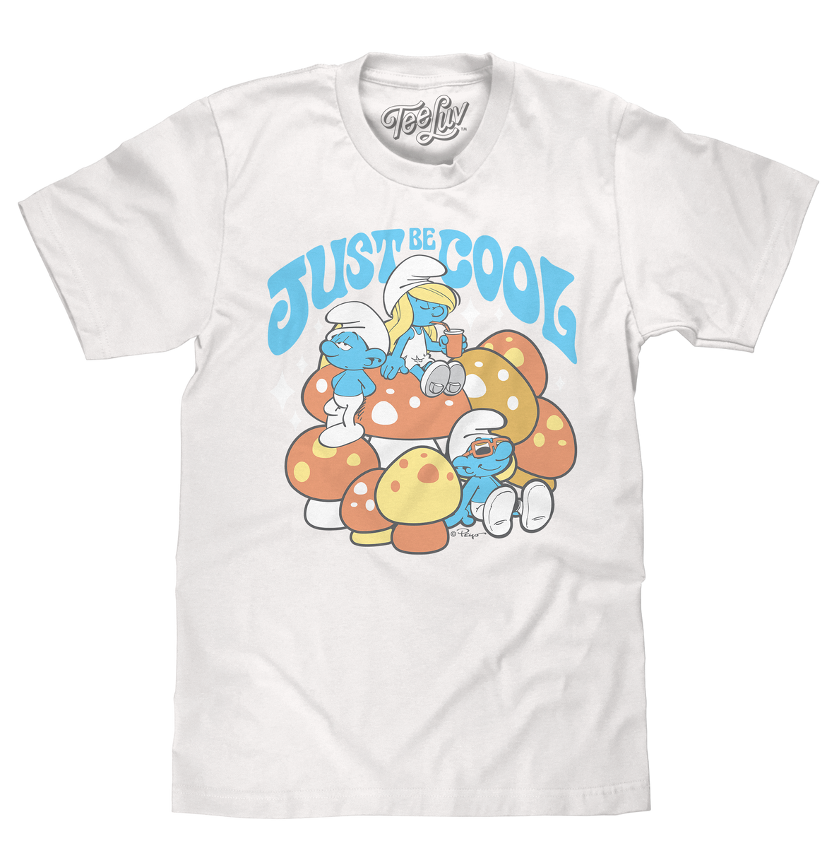 Smurfs Just Be Cool T-Shirt - White – Tee Luv