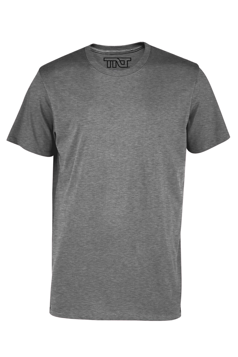 Black Heather Short Sleeve Tri-Blend T-Shirt - Black – Tee Luv