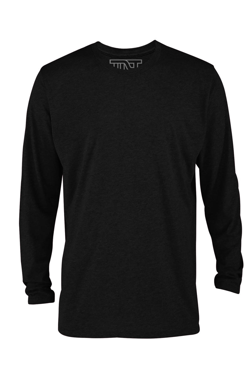 Bass Gone Fishing - Men's Word Art Long Sleeve T-Shirt XL / Black