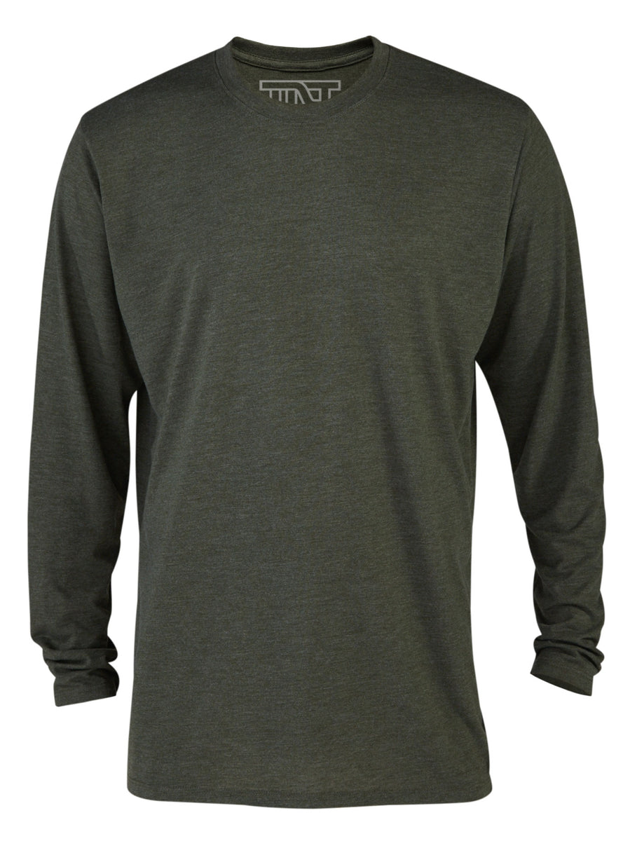 TNT Men's Long Sleeve Casual Tri-Blend Tee Shirt