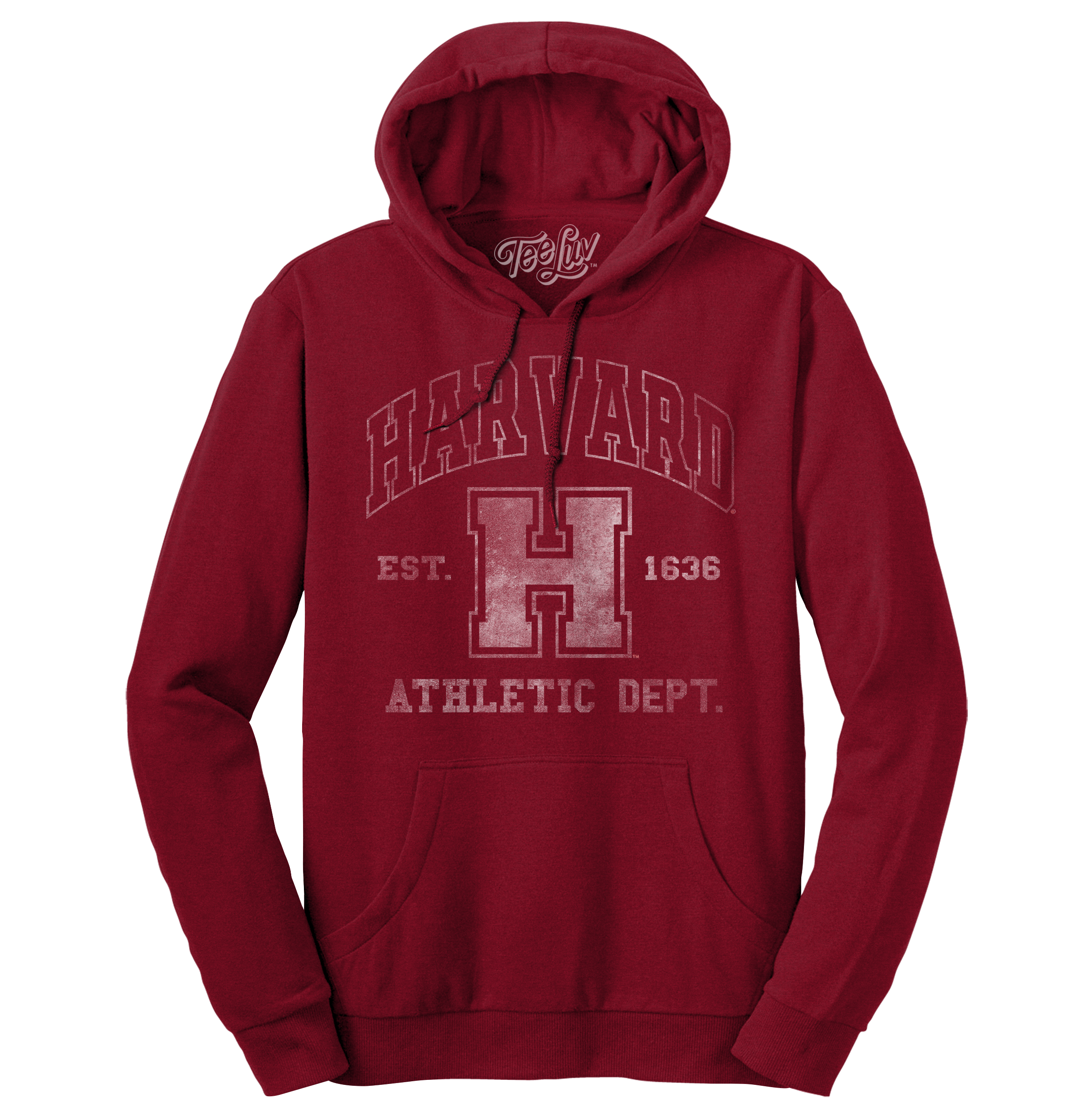 Harvard Athletic Department Pullover Hooded Sweashirt Crimson