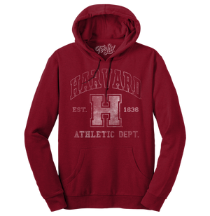 Harvard Athletic Department Pullover Hooded Sweashirt - Crimson