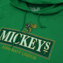 Mickey's Fine Malt Liquor Hornet Logo Hooded Sweatshirt - Kelly Green