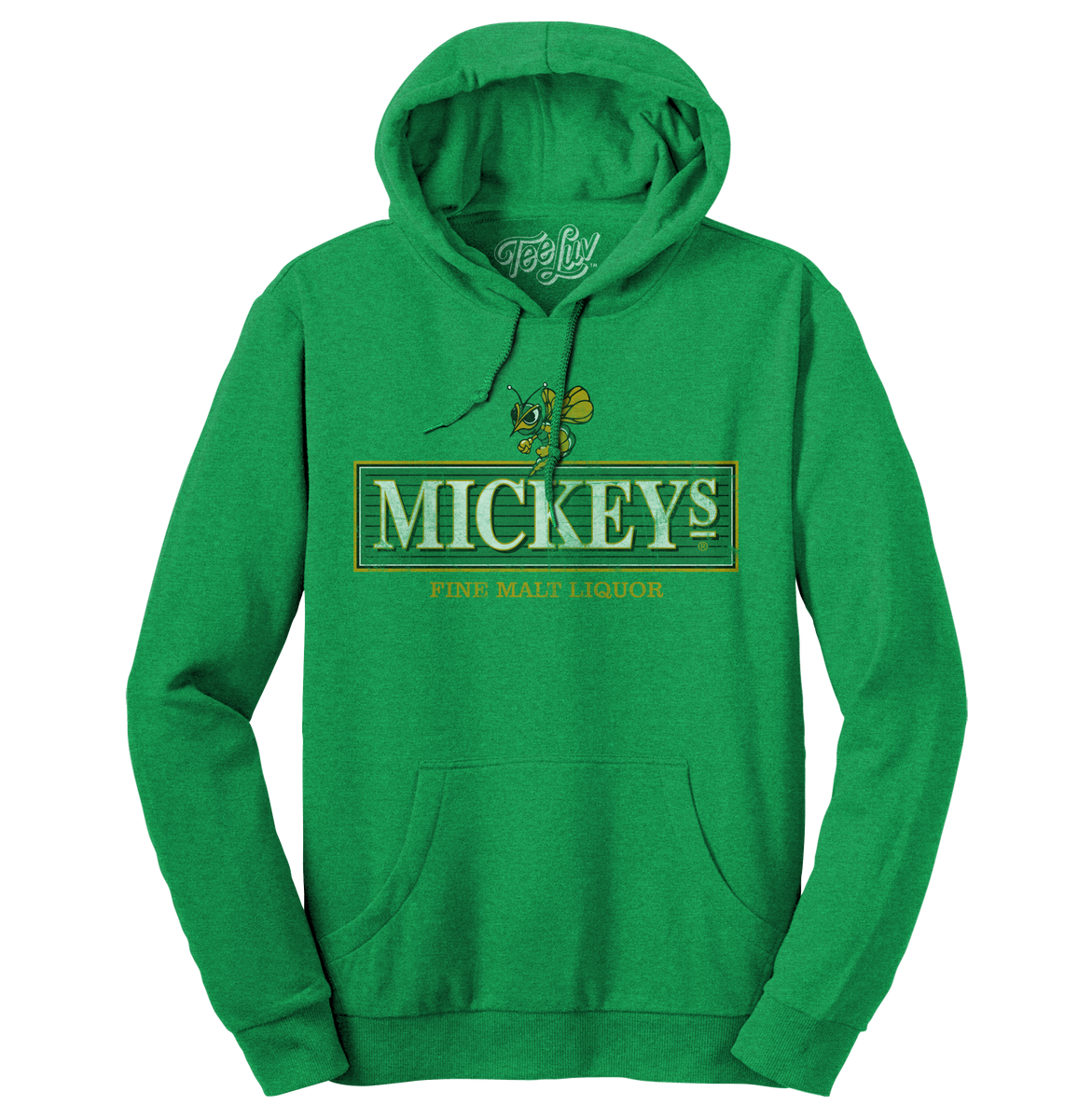 Mickey's Fine Malt Liquor Hornet Logo Hooded Sweatshirt - Kelly Green ...