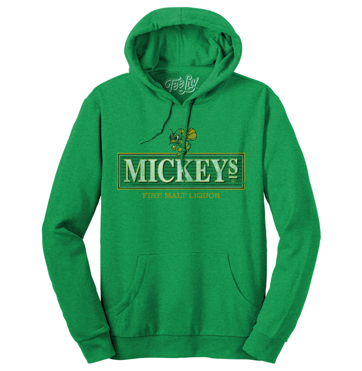 Mickey's Fine Malt Liquor Hornet Logo Hooded Sweatshirt - Kelly Green