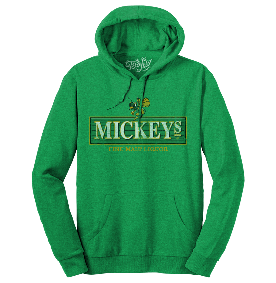 Mickey's Fine Malt Liquor Hornet Logo Hooded Sweatshirt - Kelly Green