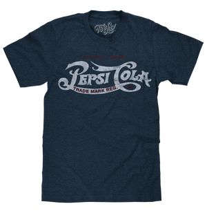 Get Busy, Drink Pepsi Cola Classic Logo T-Shirt - Navy