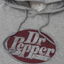 Dr Pepper Silver Logo Pullover Hooded Sweatshirt - Gray