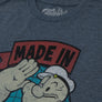 Retro Popeye Made in the USA T-Shirt - Indigo Heather