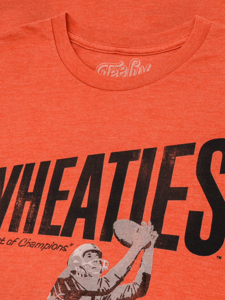 Wheaties Breakfast of Champions Football Player T-Shirt - Orange