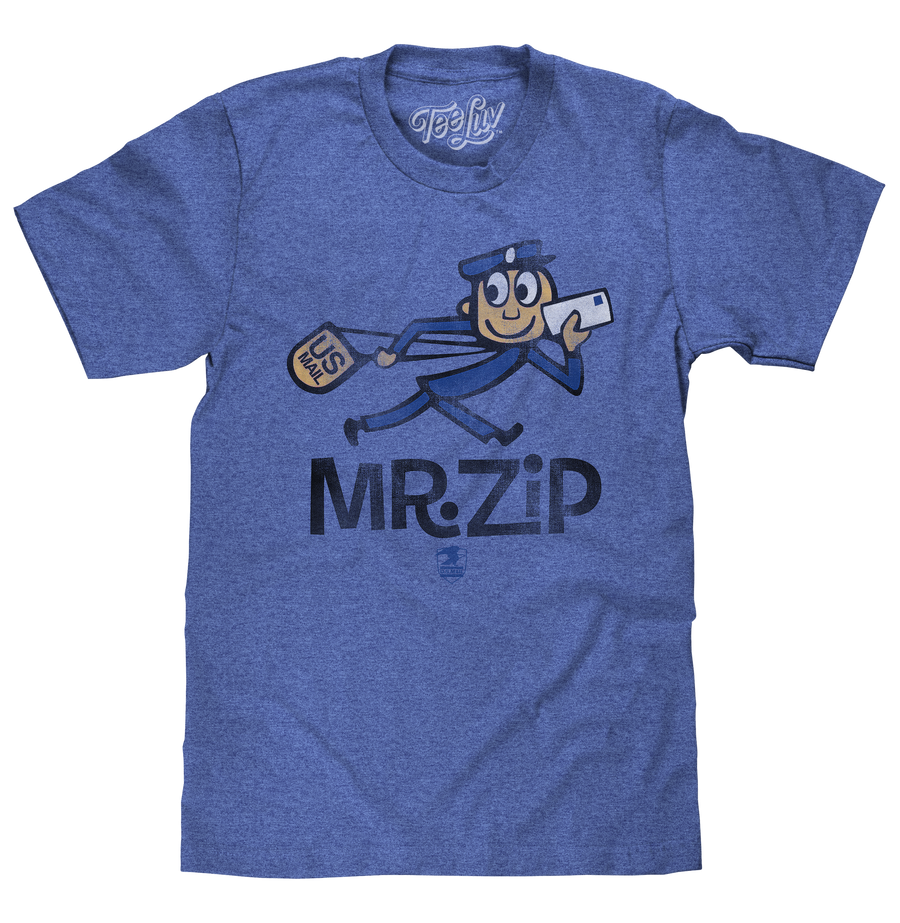 U.S. Mail Vintage Mr. Zip T-Shirt - Blue