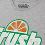 Tee Luv Faded Retro Orange Crush Logo T-Shirt - Athletic Heather Gray