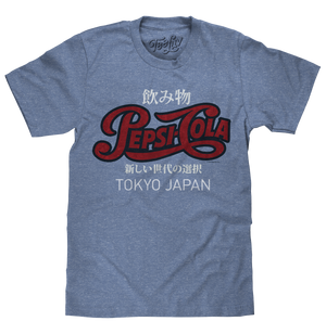 Pepsi Cola Tokyo Japan T-Shirt - Royal Snow Heather