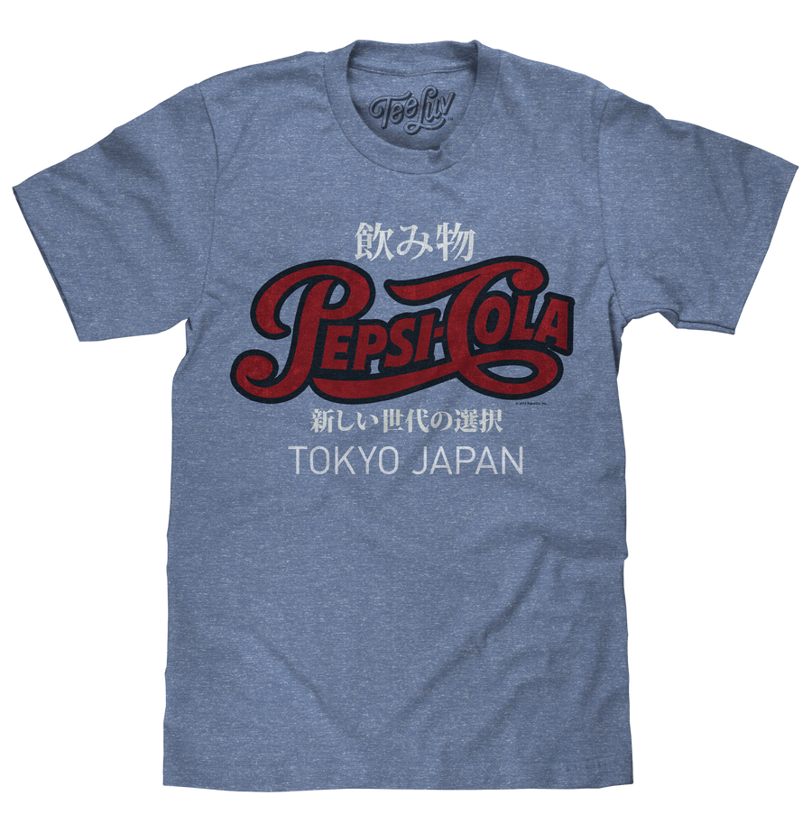 Pepsi Cola Tokyo Japan T-Shirt - Royal Snow Heather