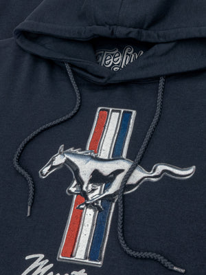 Ford Mustang Pullover Hooded Sweatshirt - Navy