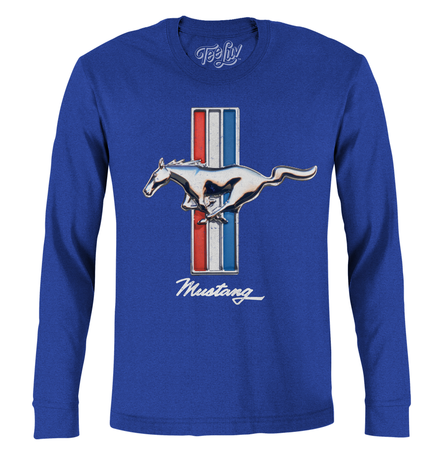 Ford Mustang Long Sleeve T-Shirt - Blue