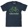 38 Miles Per Burrito Bike T-Shirt - Blue