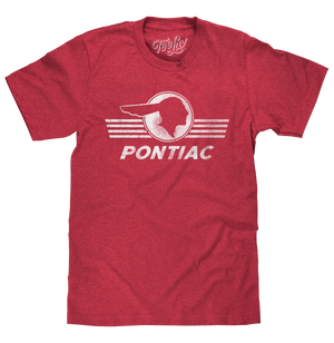 Pontiac Distressed Headdress Logo T-Shirt - Red