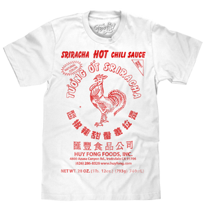 Sriracha Label T-Shirt - White