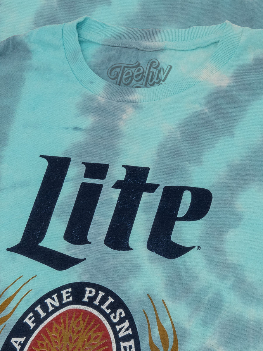 Miller Lite Beer Tie Dye T-Shirt - Coral Reef Tie Dye