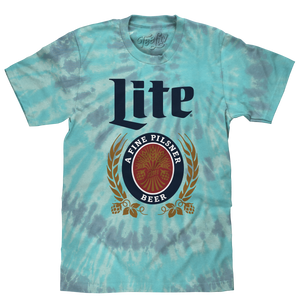 Miller Lite Beer Tie Dye T-Shirt - Coral Reef Tie Dye