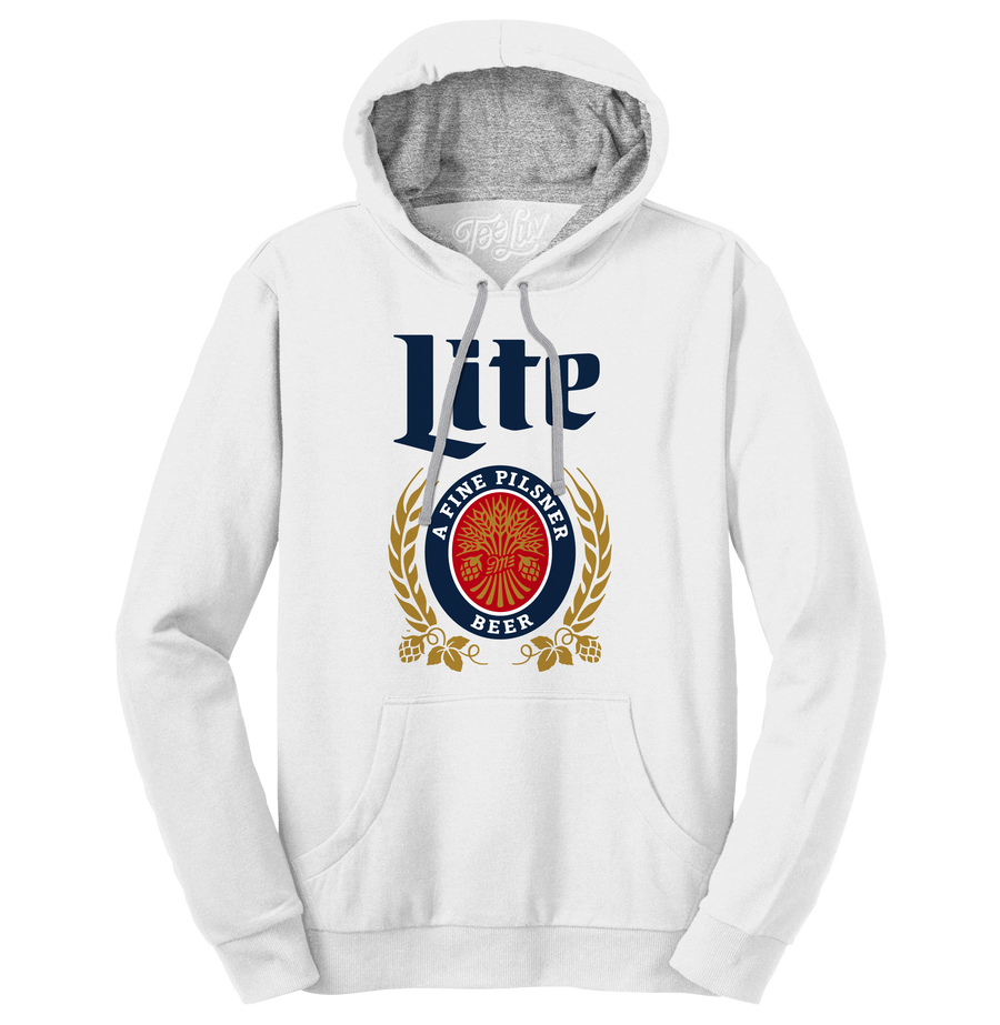 Miller Lite Logo Hooded Sweatshirt - Gray