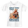 Kids Smokey Bear Only You Can Prevent Wildfires Youth T-Shirt - White