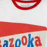 Topps Bazooka Bubble Gum Ringer T-Shirt- Red and White