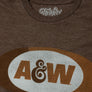 A&W Faded Logo T-Shirt - Brown