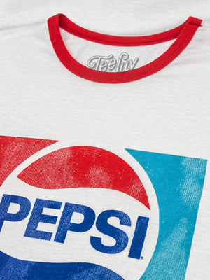Pepsi Ringer T-Shirt - White and Red