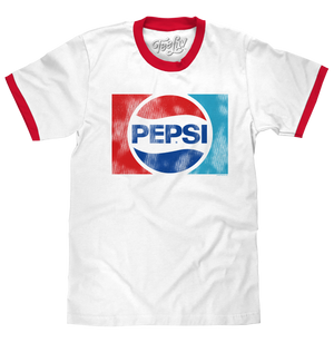 Trau Loevner Pepsi Retro Logo Ringer Licensed T Shirt
