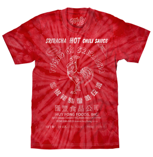 Faded Tuong Ot Sriracha Tie Dye T-Shirt - Spider Red