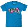 Hawaiian Punch Floral Print T-Shirt - Blue
